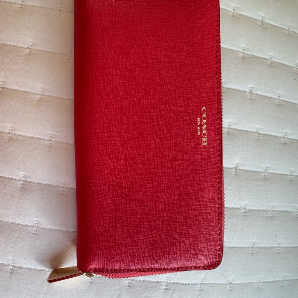 Coach red Long Wallet